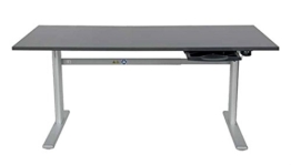 Schreibtisch elektrisch höhenverstellbar in Anthrazit Ergonomisch B 160 cm x T 80 cm Bürotisch Arbeitstisch Büroschreibtisch -