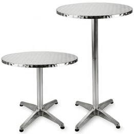 Stehtisch Bistrotisch aus Aluminium höhenverstellbar 70cm - 115cm, Ø 60cm -