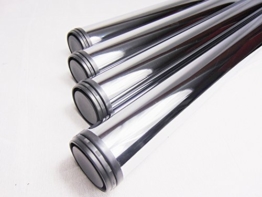 4x GedoTec® Chrom Tischbein Tischfuss Möbelfuß Verstellfuß Stahl | Höhe 710 mm | +30 mm höhenverstellbar | Ø 60 mm | inkl. Befestigungsmaterial -