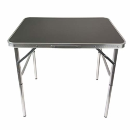 Aluminium Klapptisch Campingtisch 75x55cm Gartentisch Beistelltisch Falttisch Picknicktisch Alutisch faltbar und höhenverstellbar - 1