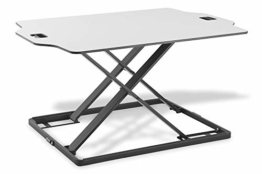 DIGITUS Kompakter Steh/Sitz Schreibtisch-Aufsatz - Ergonomischer Notebook-Arbeitsplatz 79 x 54 cm - Höhe von 2.6 - 40 cm - 1