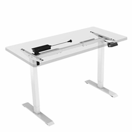 Flexispot E1W Höhenverstellbarer Schreibtisch Elektrisch höhenverstellbares Tischgestell 2-Fach-Teleskop, mit Memory-Steuerung (Weiss) - 1