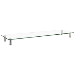 LogiLink BP0060 TV-Monitorerhöhung /-Tisch aus Glas (Dicke: 8mm), bis Belastung 20kg, höhenverstellbar Durchsichtig - 1