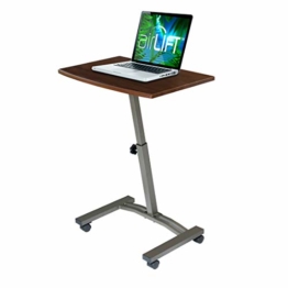 Seville Classics Mobiler Laptoptisch, Metall, braun, 60 x 40 x 84 cm - 1