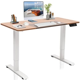 DCHOUSE höhenverstellbarer Schreibtisch 120 x 60 cm - Schreibtisch höhenverstellbar elektrisch - höhenverstellbarer Schreibtisch Gestell mit Tischplatte & 2 starken Motoren - 1