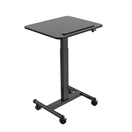 Flexispot Beistelltisch Höhenverstellbarer,Laptoptisch,Steh-Sitz Schreibtisch mit Rädern,Bewegliche Stehtisch mit 4 Rollen,Höhenverstellbarer Stehpult für Wohnzimmer, Schlafzimmer - 1