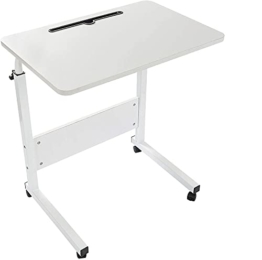 GRANDMA SHARK 60 x 40 cm Laptoptisch, Laptop-Schreibtisch, Stehend, Höhenverstellbar, Computertisch mit Handy-Tablet-PC-Schlitz (Weiß) - 1