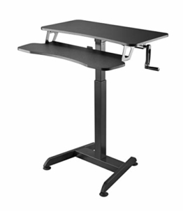 HALTERUNGSPROFI Manuell Höhenverstellbares Pult (74-124cm) Workstation Schreibtisch, zum Arbeiten im Sitzen oder Stehen SSAT-01MS - 1