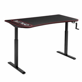 OPLITE - Supreme Desk - Gaming E-Sport-Tisch mit Verstellbarer Höhe 160x80x75 bis 124cm - 1