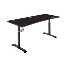 X Rocker Cougar XL Ultra Wide Aluminium Carbon Gaming Tisch - Höhenverstellbarer Schreibtisch mit Kabelmanagement - Computertisch 160,5 x 80 x 65-80 cm - 1